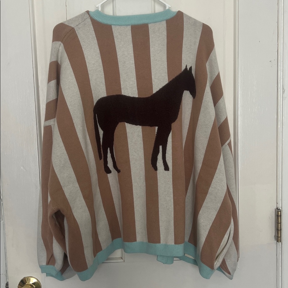 Anthropologie bel Kazan open front icon cardigan sweater ONE SIZE NWOT - Picture 5 of 8